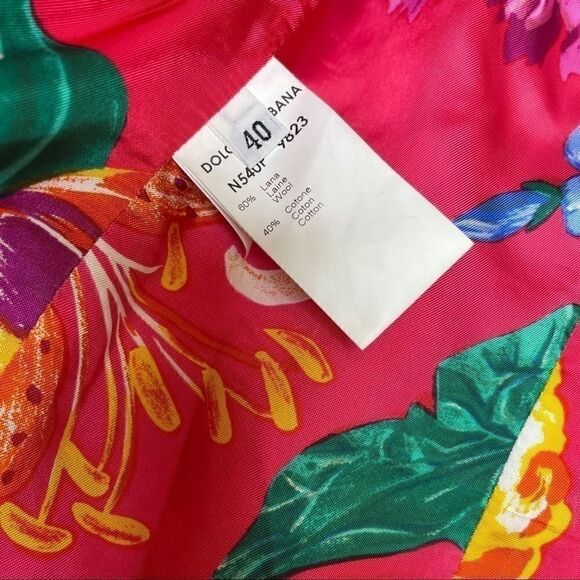 Dolce & Gabbana Vintage Tweed Boucle Denim Wool Jacket 40 - Picture 4 of 7